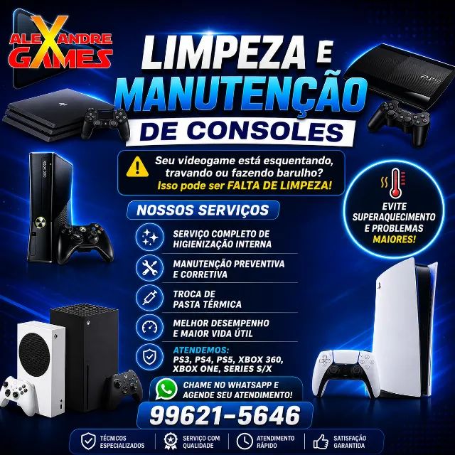 LIMPEZA E MANUTENÇÃO DE CONSOLES