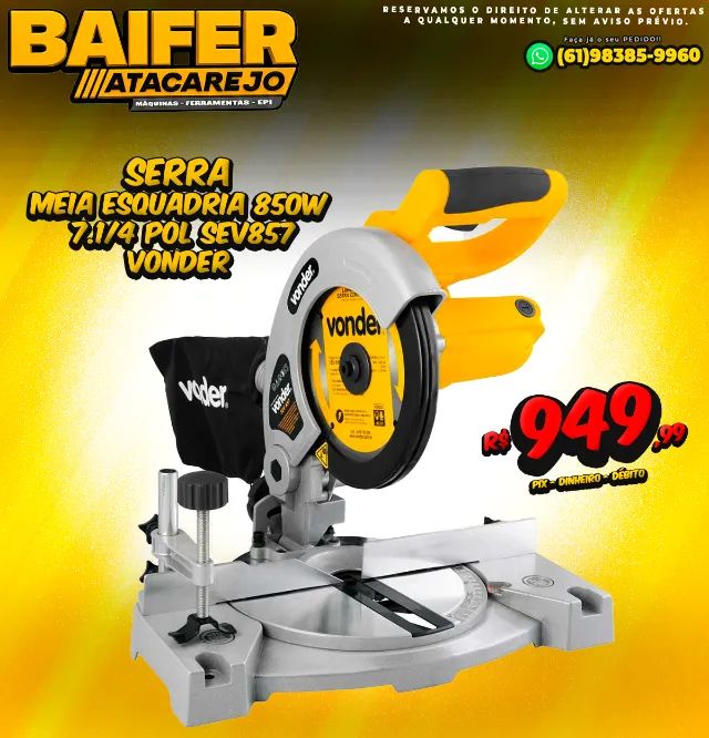 Serra Meia Esquadria 850w 7.1/4 Pol Sev857 Vonder
