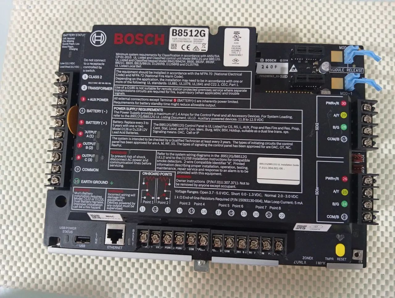 CENTRAL DE ALARME BOSCH B8512G - PLACA CONTROLADORA ORIGINAL - EXCELENTE ESTADO - Foto 3