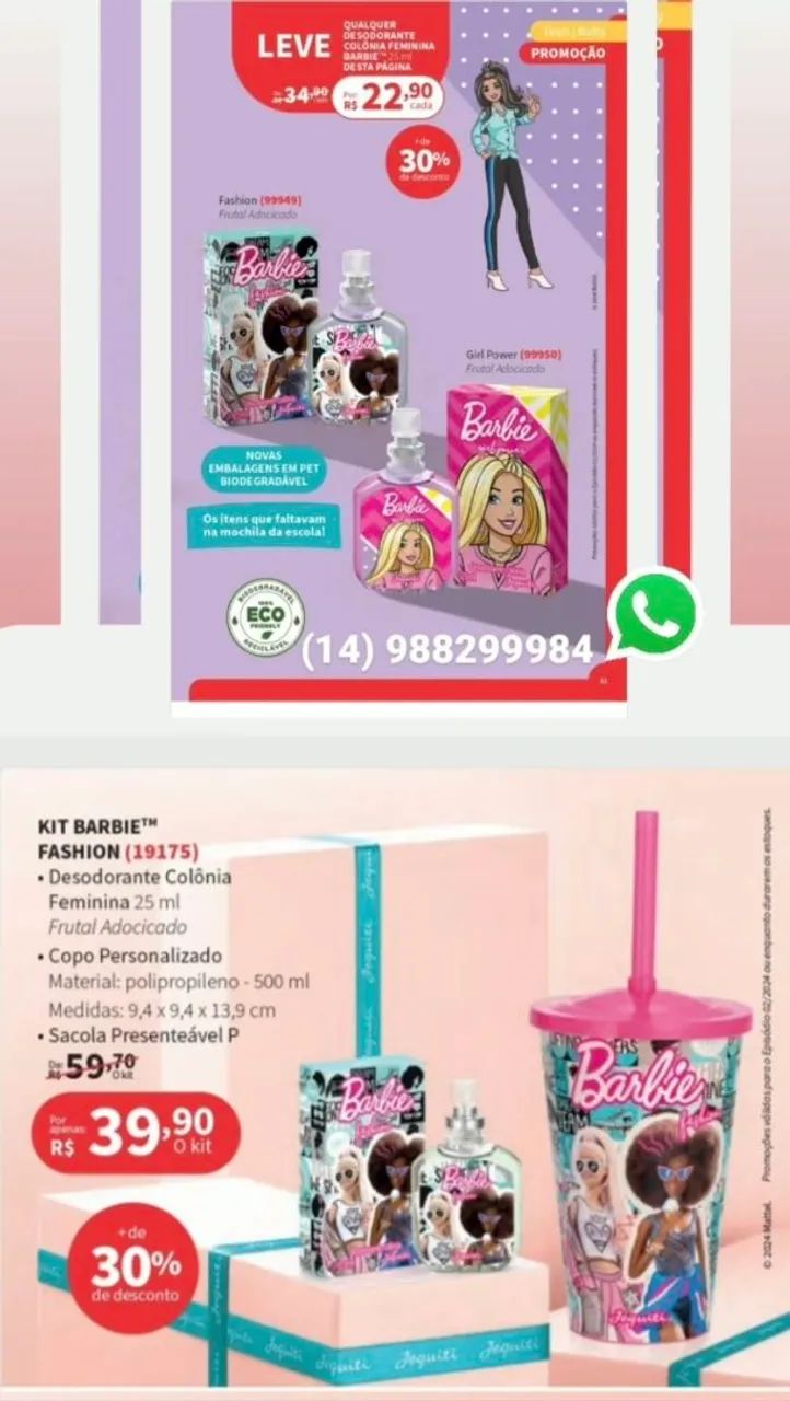 Kit Barbie (Perfume e Copo) - Foto 3