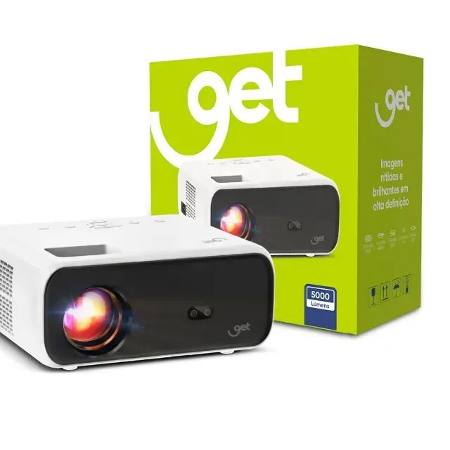 Projetor Multimídia Get Vision 5000 Lúmens Full HD HDMI USB AV Frete Grátis