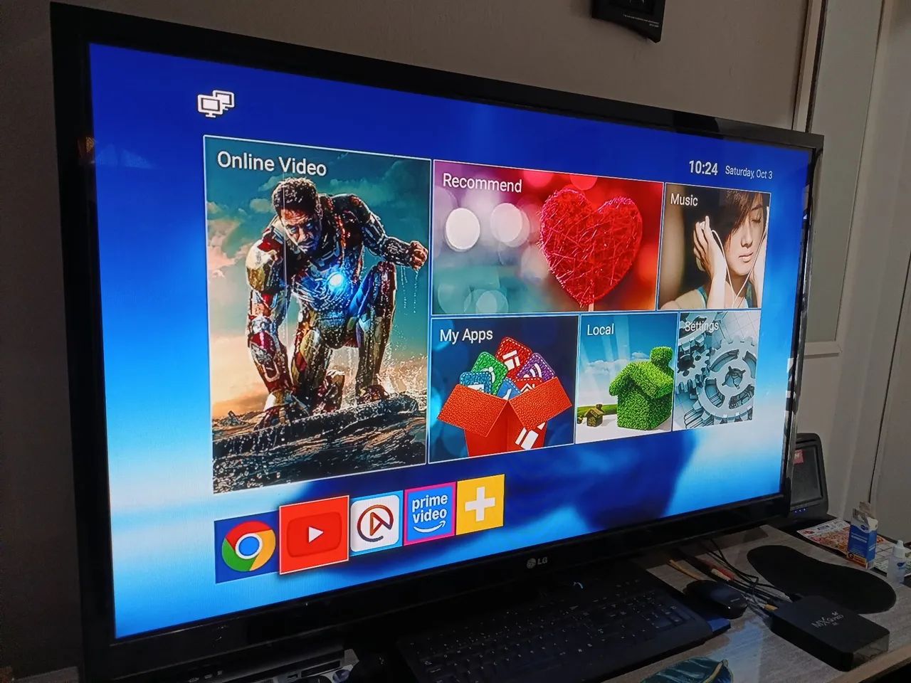 Monitor De Pcs e TV LG 55" Polegadas 2 Em 1 Com Teclado,Mouse e Controle Impecável 