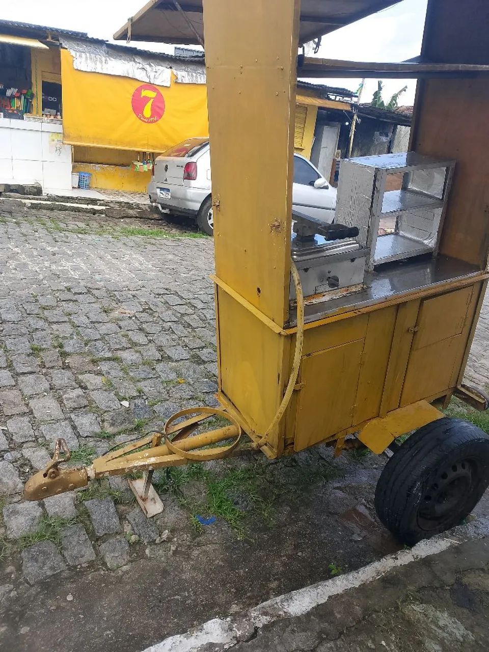 Carrinho de lanche com chapa de hambúrguer de alumínio - Foto 2
