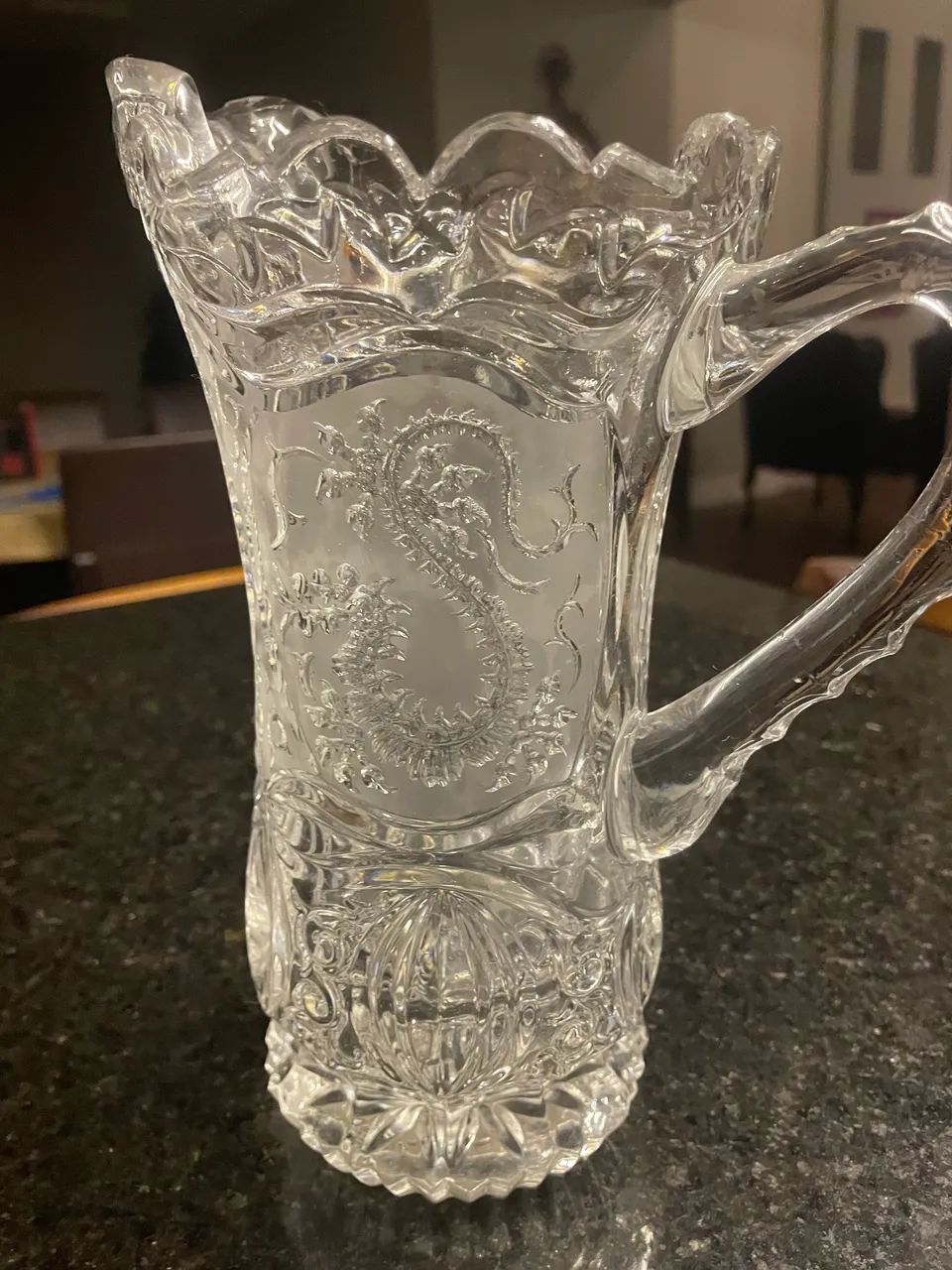 Jarra Hofbauer Bleikristall Byrdes Dragon Original West Germany 1950 Cristal de Chumbo  - Foto 4
