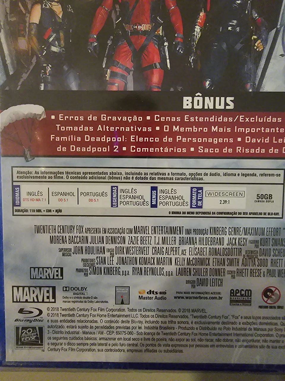 Blu-ray Deadpool 2 original lacrado - Foto 3