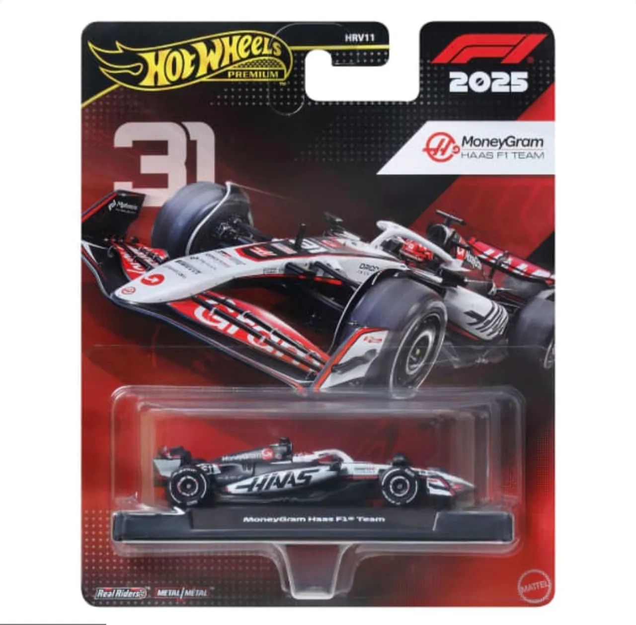 Hot Wheels Premium MoneyGram Haas 2025 Formula 1® Team Haas #31