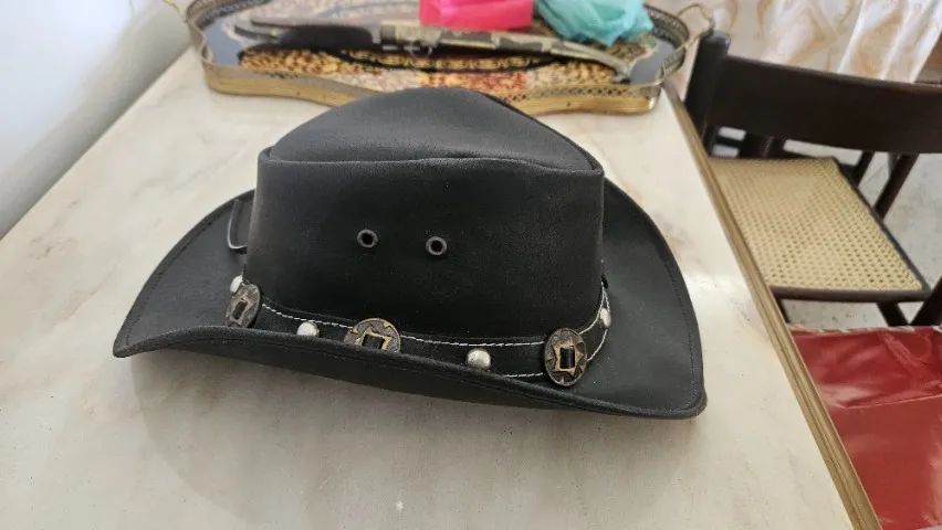 chapéu lemmy couro australiano - Foto 4