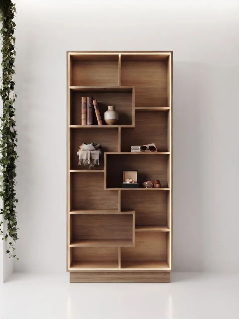 Armário vitrine com led