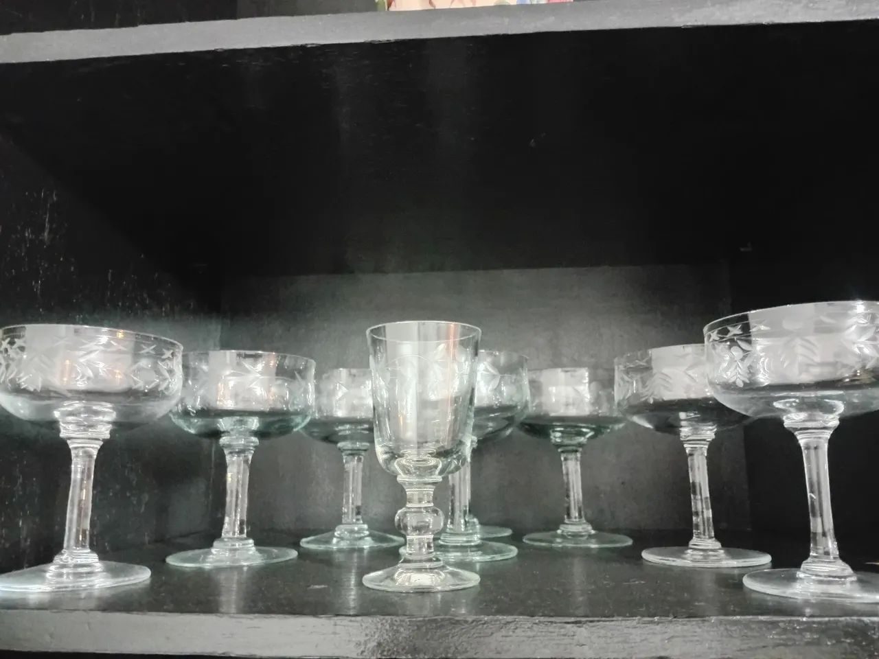 Taças Coupe antigas de cristal 