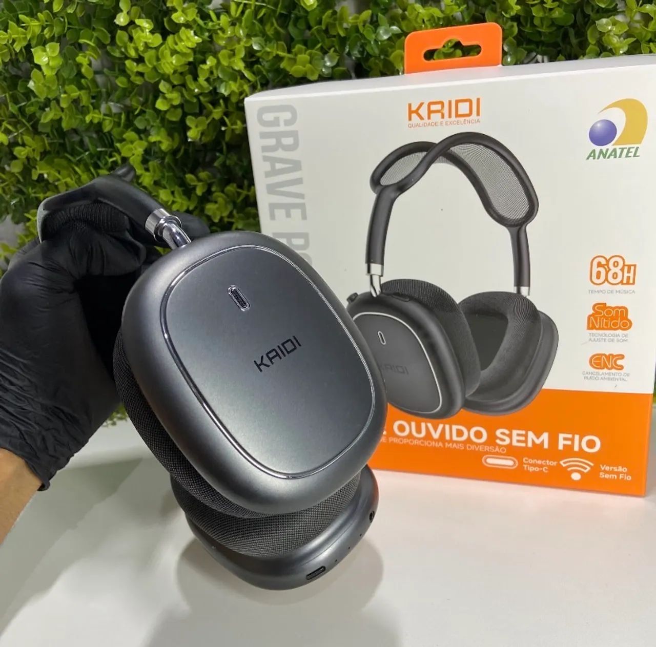 Fone Bluetooth KRIDI KD-753 com ANC e 68h - Foto 2