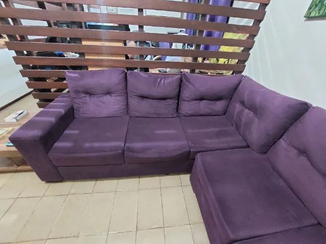 Sofa roxo de canto 2.12m x2.35m - Foto 3