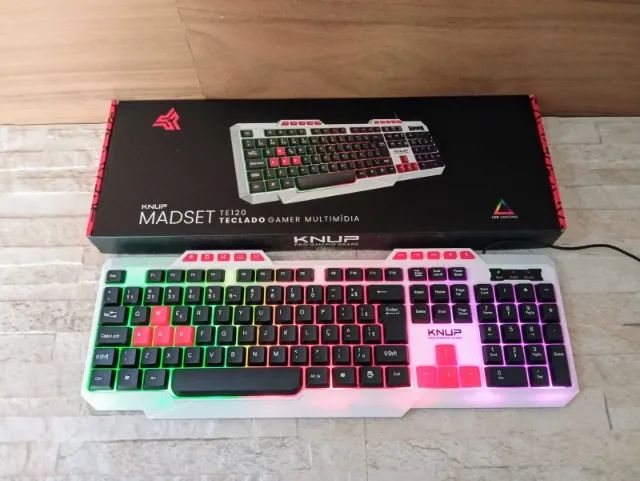 Teclado Gamer Semi Mecânico Led RGB Iluminado Com Fio USB - Foto 3