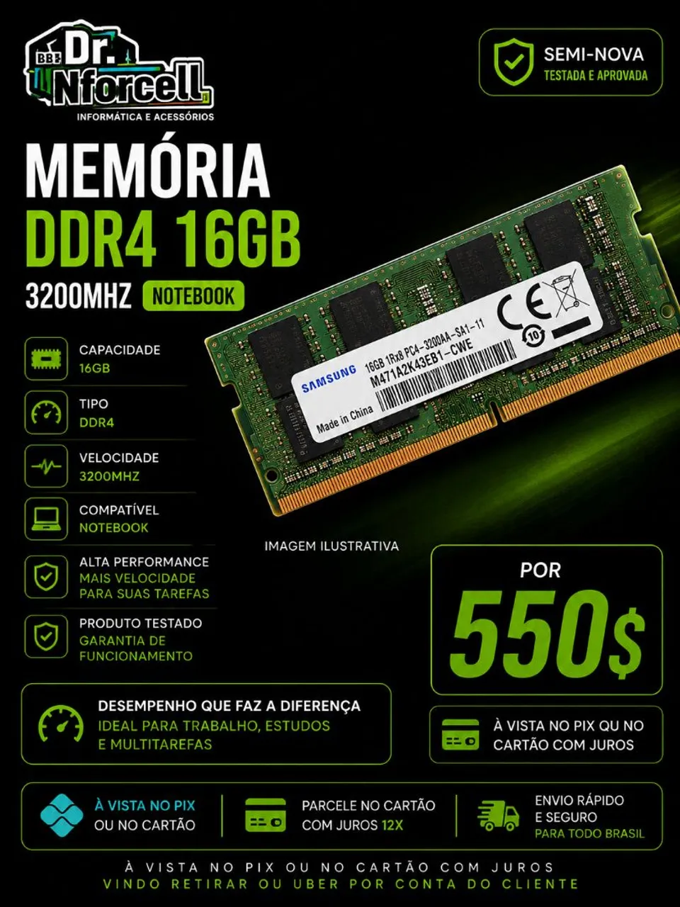 Memoria KLLISRE DDR4 8GB 2666 - Memória RAM - Jorge Teixeira