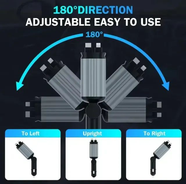 Super Carregador Veícular 4 Em 1 Turbo Usb/c - Foto 3