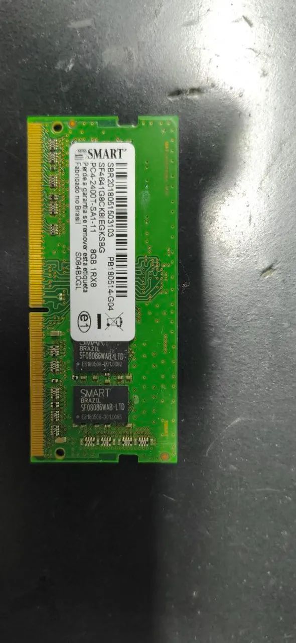 Memória ddr4 8gb para notebook.