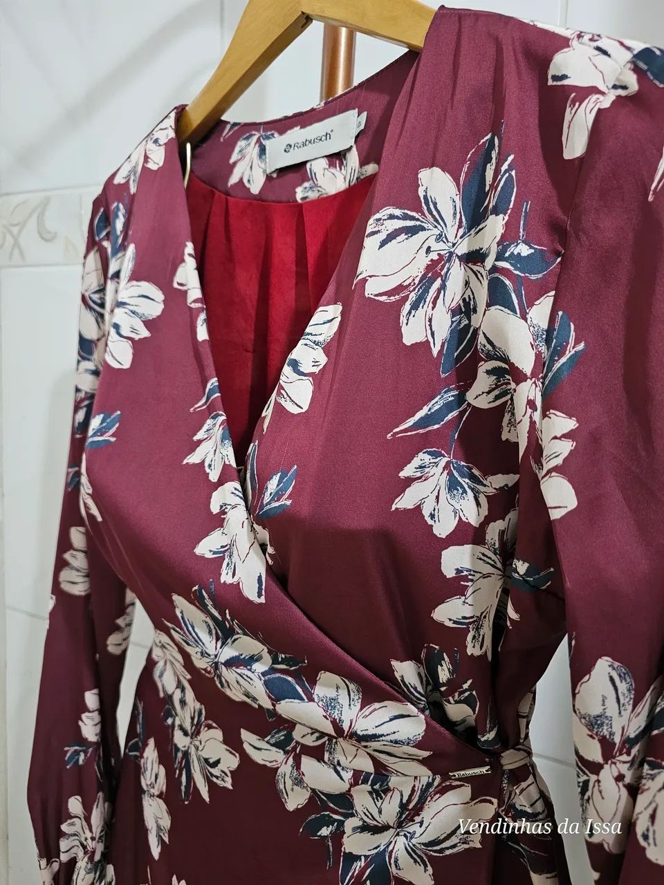 Vestido Rabusch Transpassado Floral - Foto 3