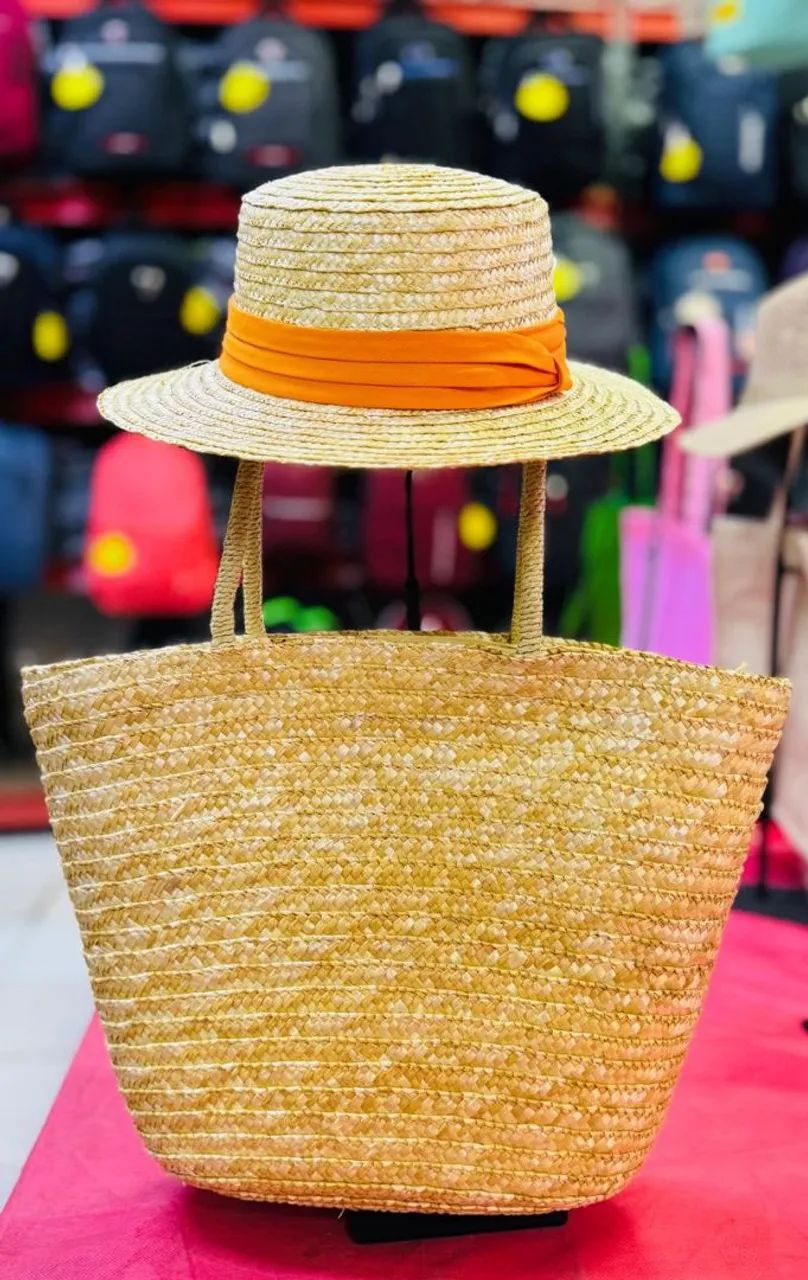 Bolsa e chapéu de praia - Foto 3