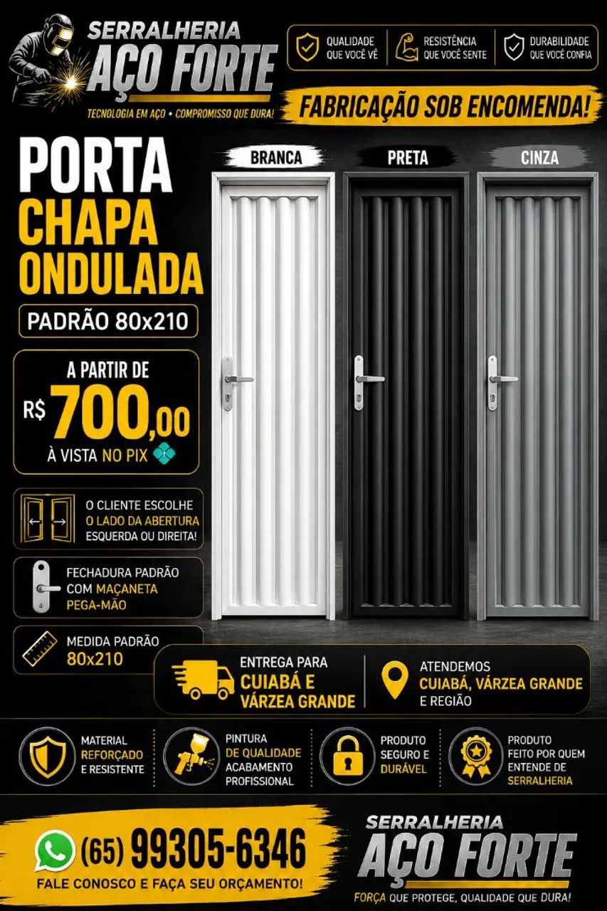 Porta reforçada 80x 2,10