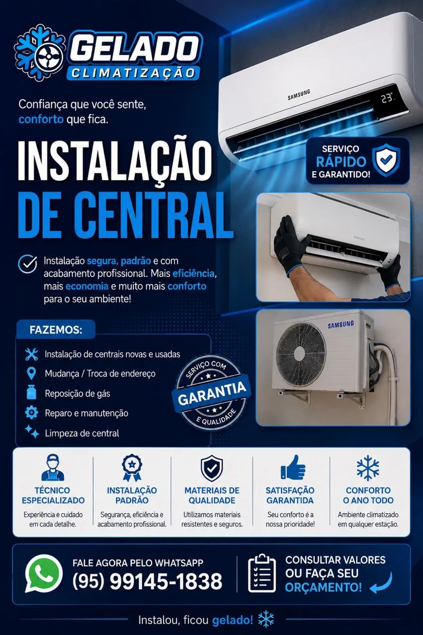 Instalação de central de ar 
