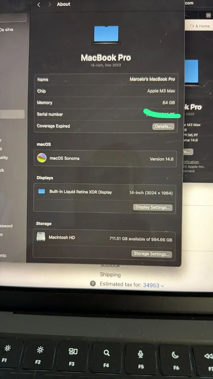Macbook 14´ Pro m3 mx 64gb ram 1tb  - Foto 4