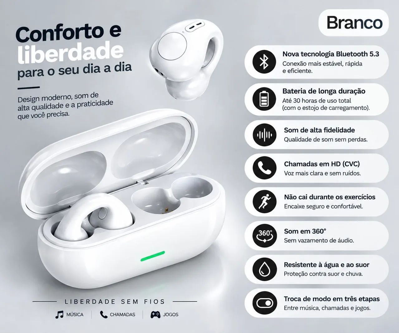 Fones de ouvido bluetooth  - Foto 3