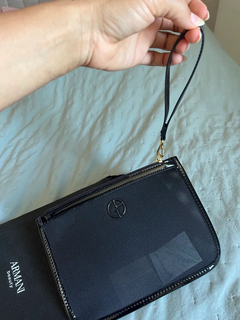Necessaire Armani tela preta  - Foto 4