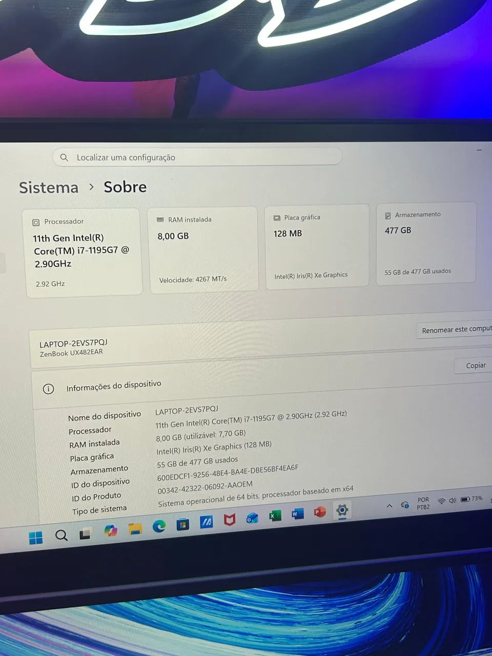 Notebook ASUS ZenBook Duo Full Touch Intel Core i7 11ª 512 SSD Iris Ips - Foto 5