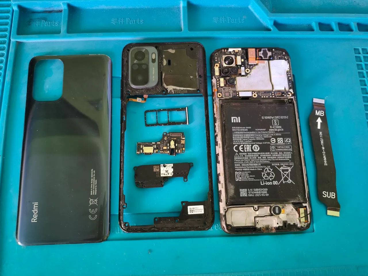 Xiaomi Redmi Note 10S - Retirada de Peças