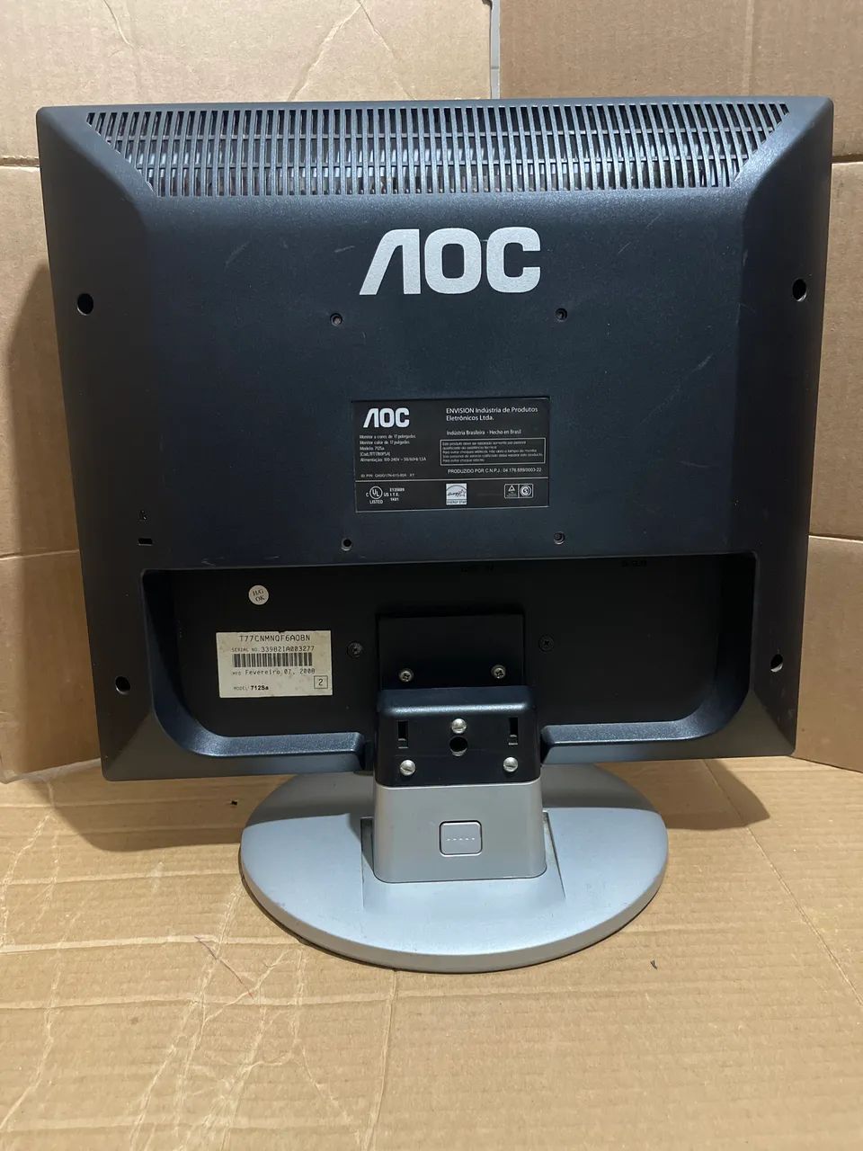 monitor LCD da marca AOC -  modelo 712Sa de 17 pol ( sem os cabos )  - Foto 2
