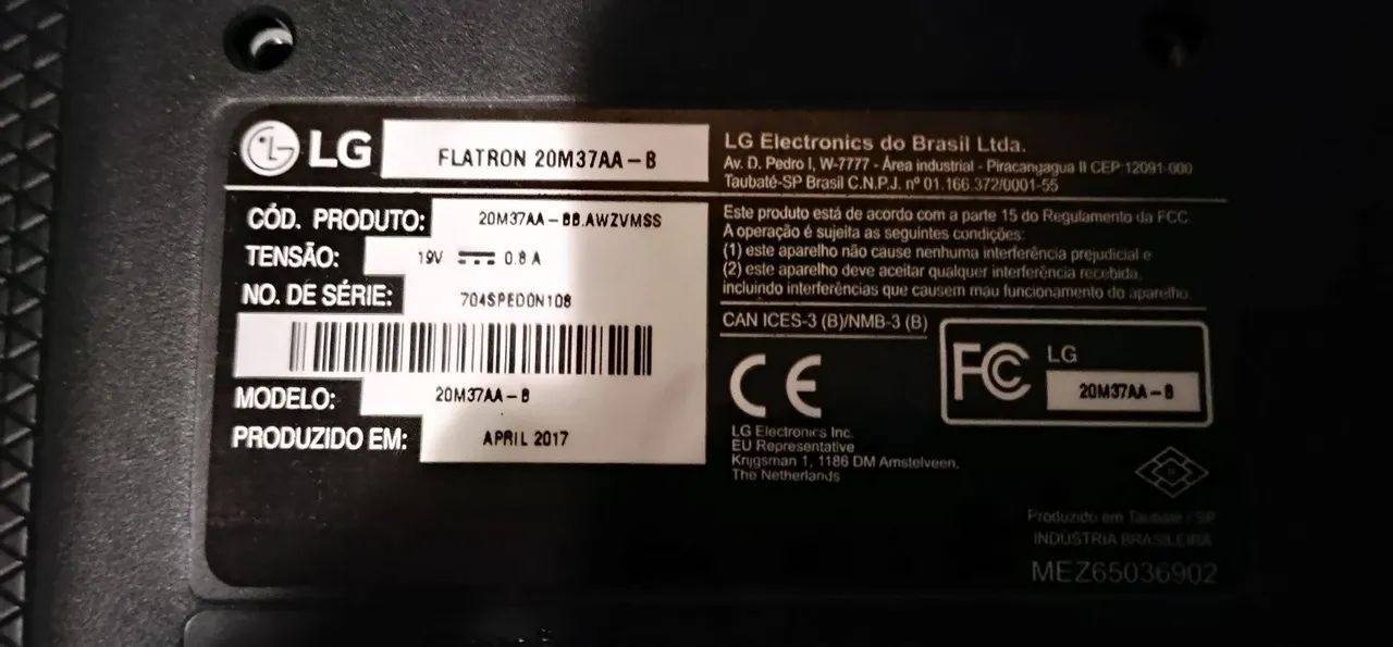 Monitor LG Flatron (modelo 20M37AA-B) de 19,5 polegadas - Foto 4
