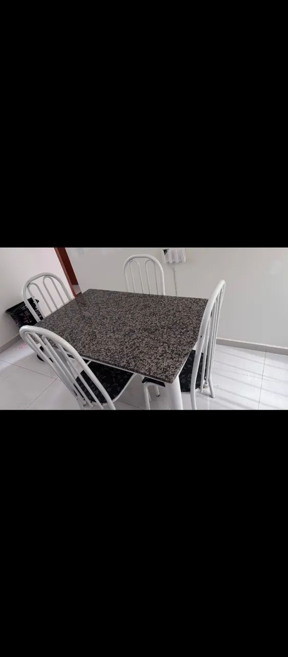 Mesa de mármore quatro cadeiras 65105017006083120
