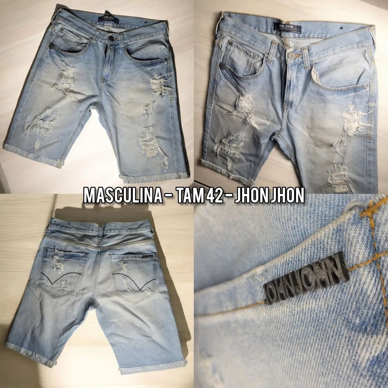 Bermudas Jeans Tam 42 - Foto 3