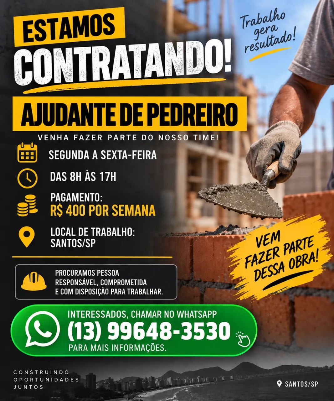 AJUDANTE DE PEDREIRO 
