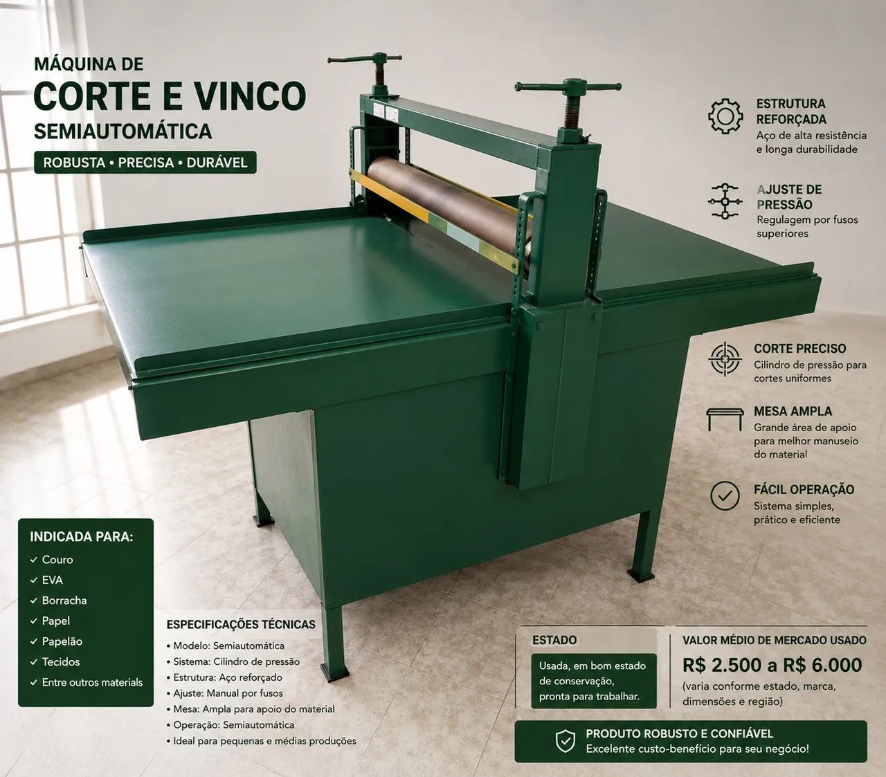 Máquina de corte vinco industrial  - Foto 2