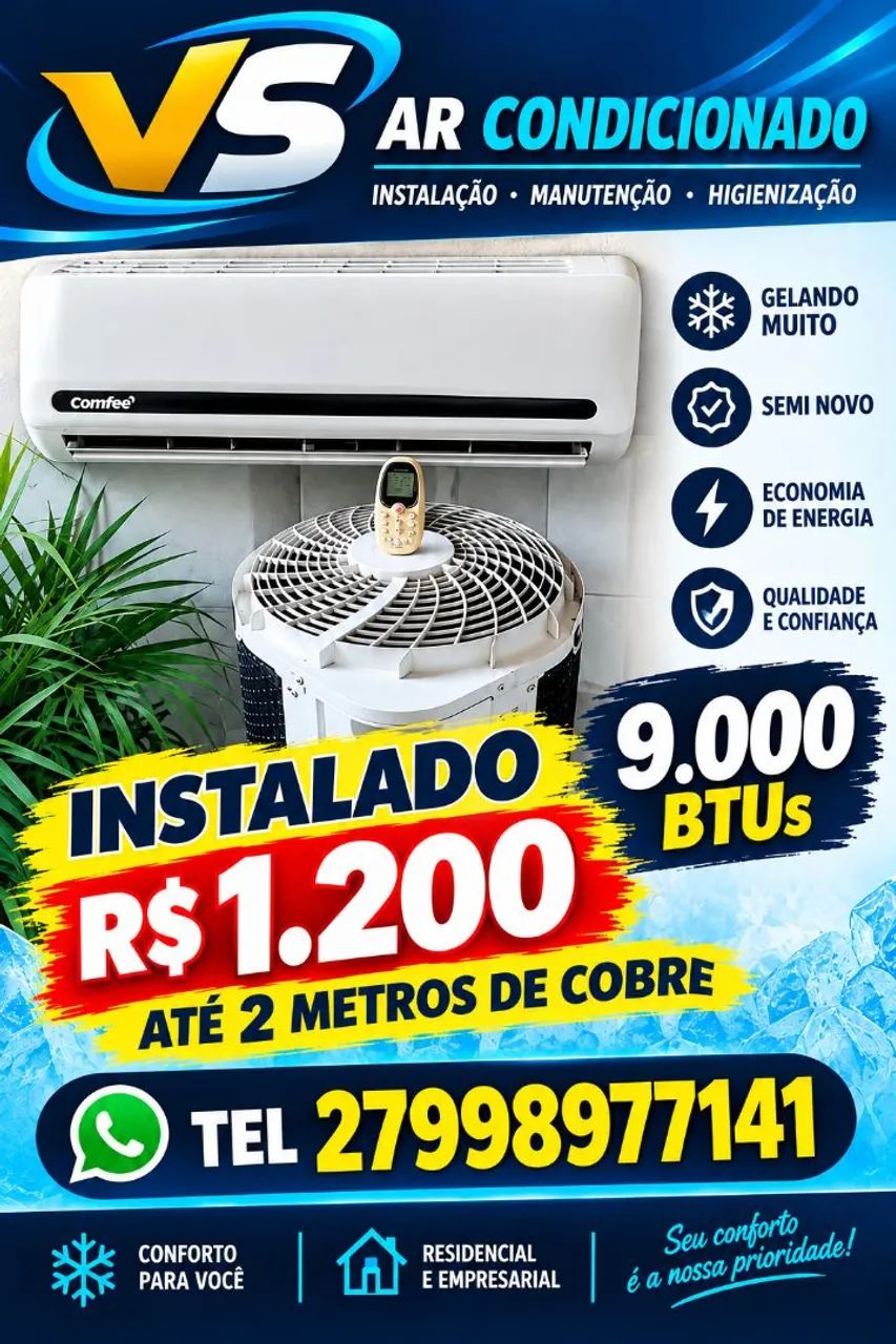 Ar condicionado 9000btus
