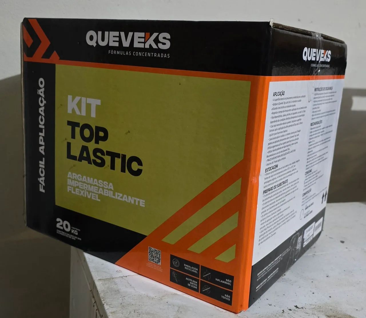 KIT TOP LASTIC ARGAMASSA IMPERMEABILIZANTE FLEXÍVEL - Foto 2