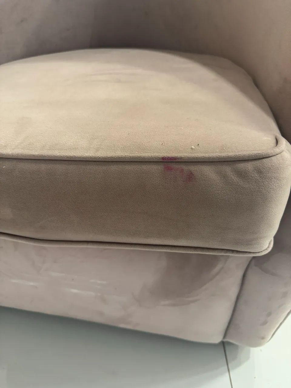 Poltrona Decorativa Concha em Veludo Rosé  - Foto 3