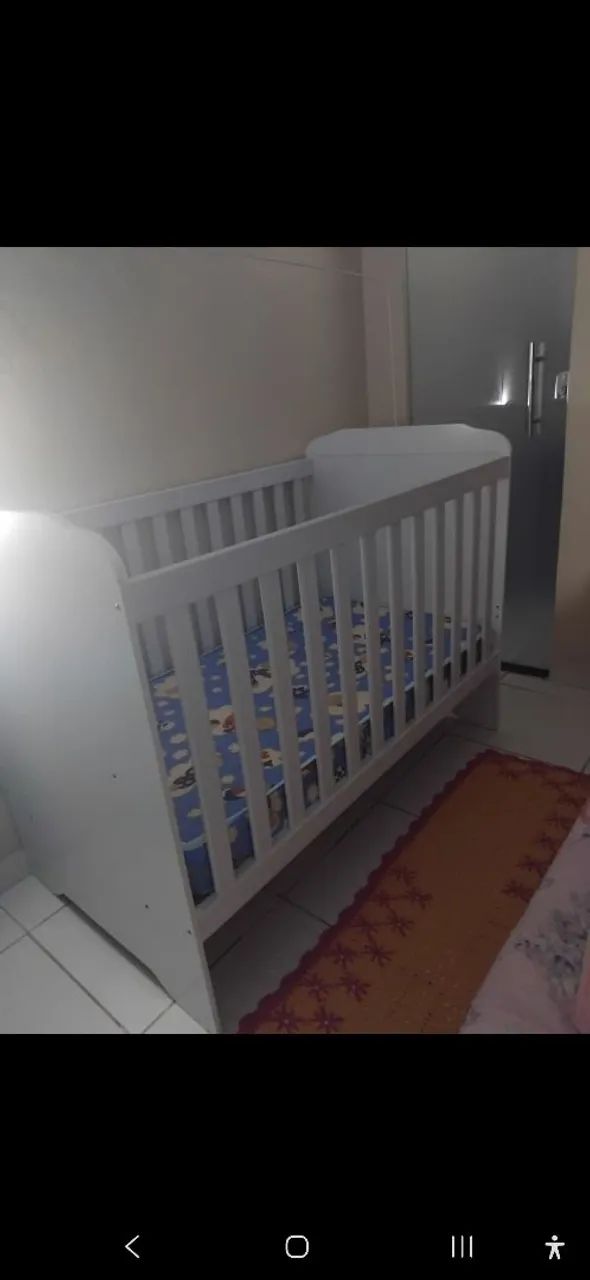 Berço 3 em 1, Berço, cama, sofá, cor branca