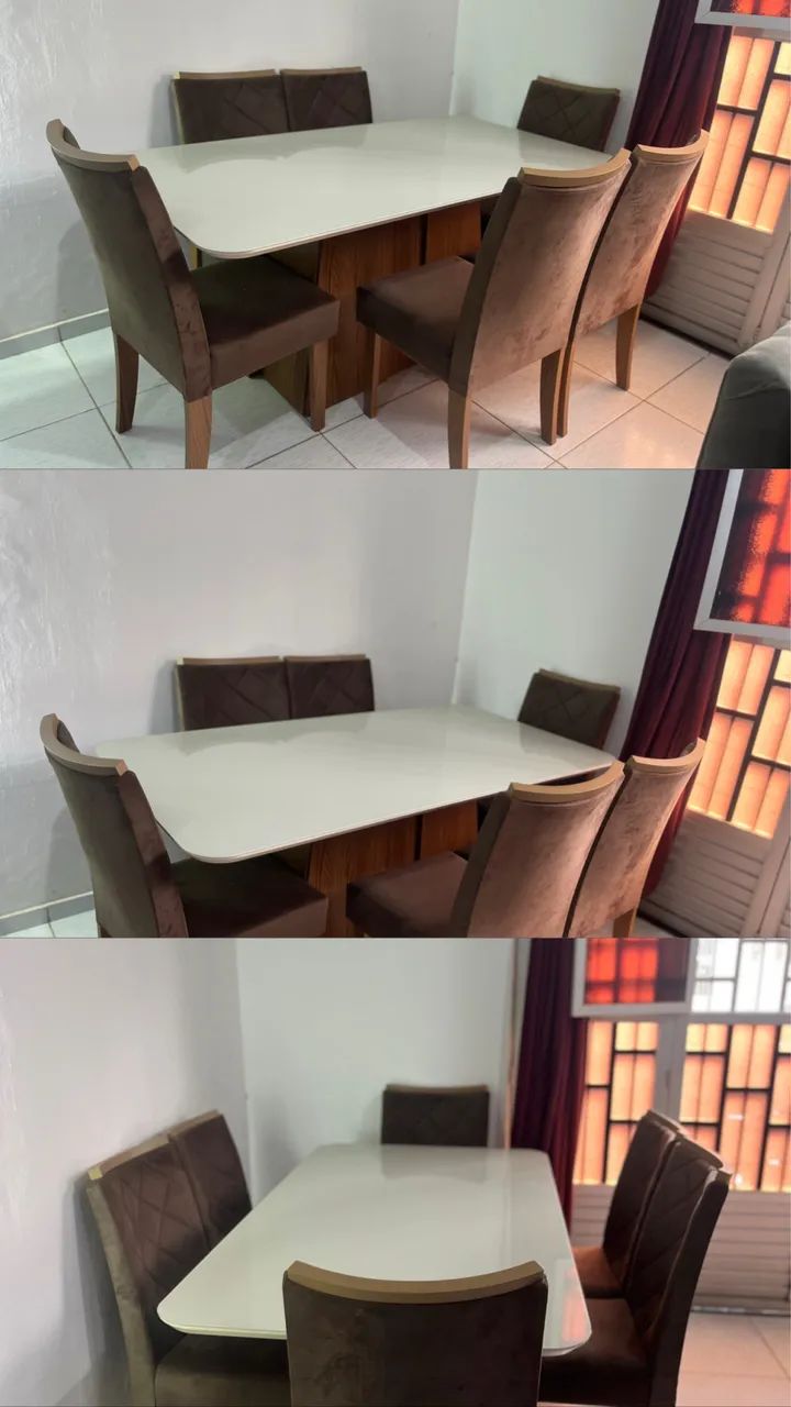 Mesa de jantar de 6 cadeiras
