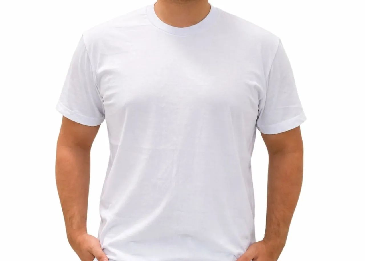 CAMISETA BASICA LISA PRETA 100% ALGODAO - Foto 3