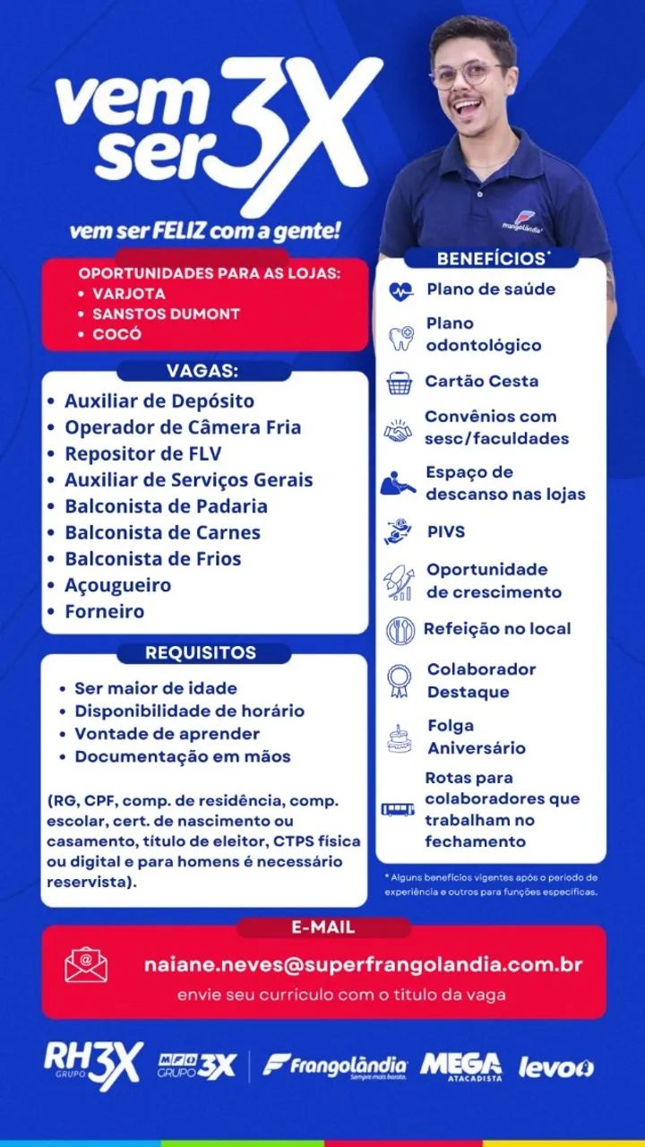 VAGAS FRANGOLÂNDIA - REGIÃO ALDEOTA