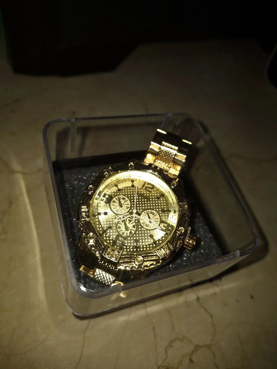 Relógio Dourado Masculino 