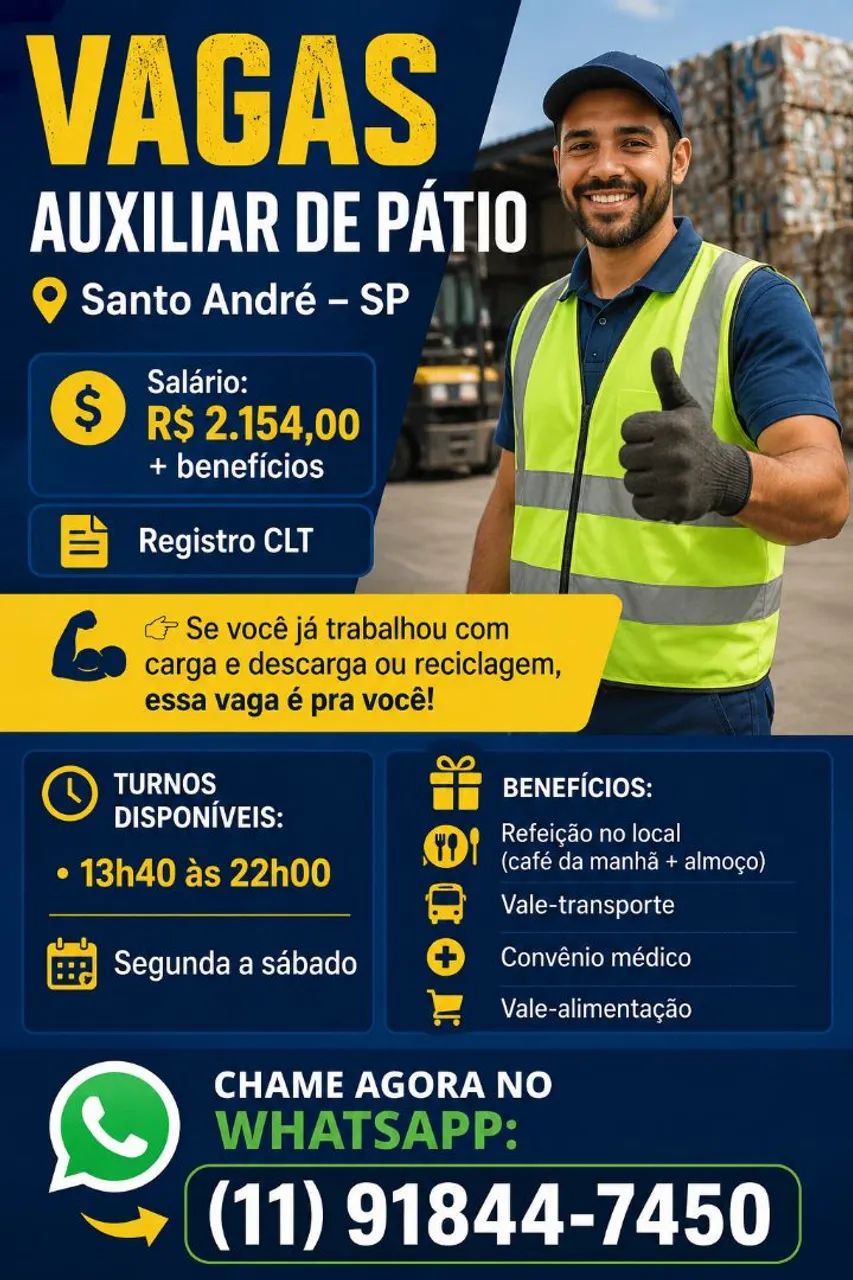 Auxiliar de pátio 