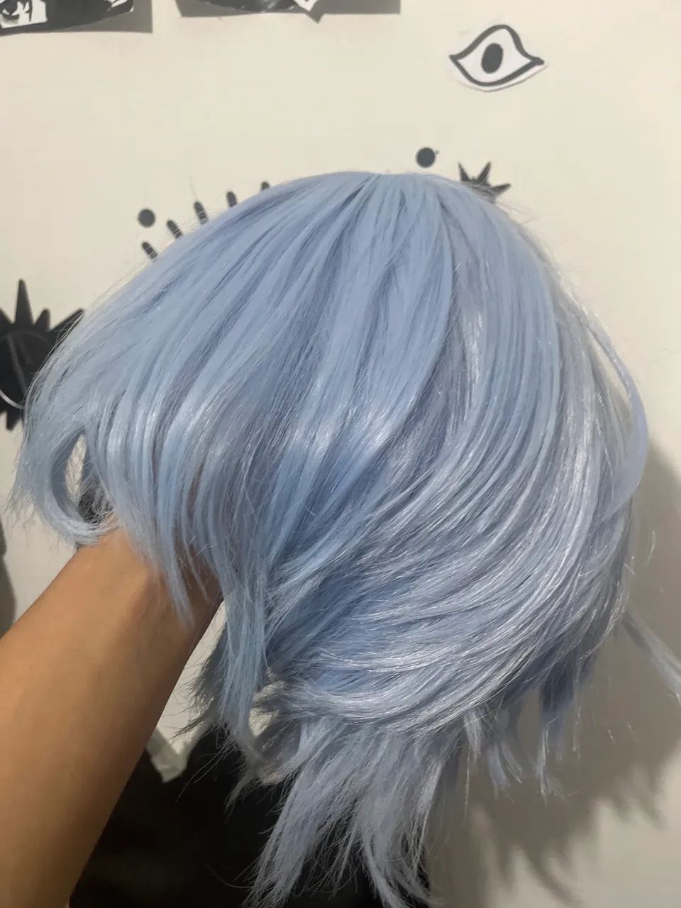 Peruca Azul Rei Rem Cosplay