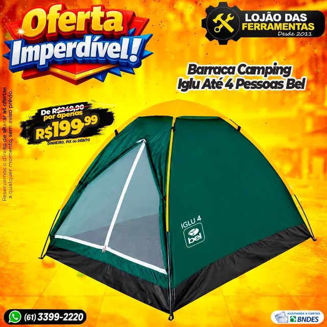 Barraca Camping Iglu Até 4 Pessoas Bel