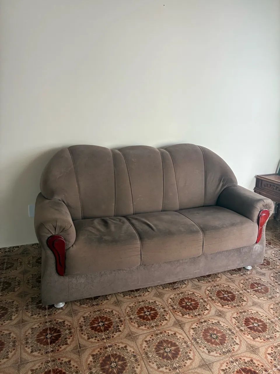 Conjunto de Sofás 3 e 2 Lugares USADO - Confortável e Firme - Foto 4