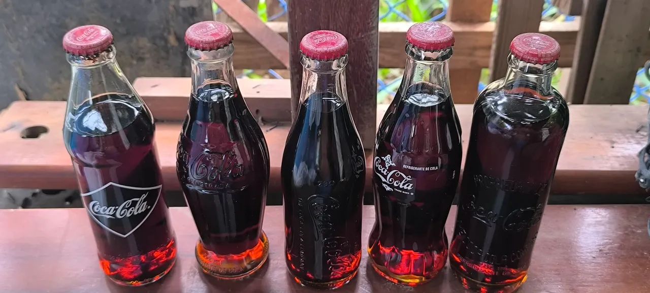 Garrafas retro da coca cola 