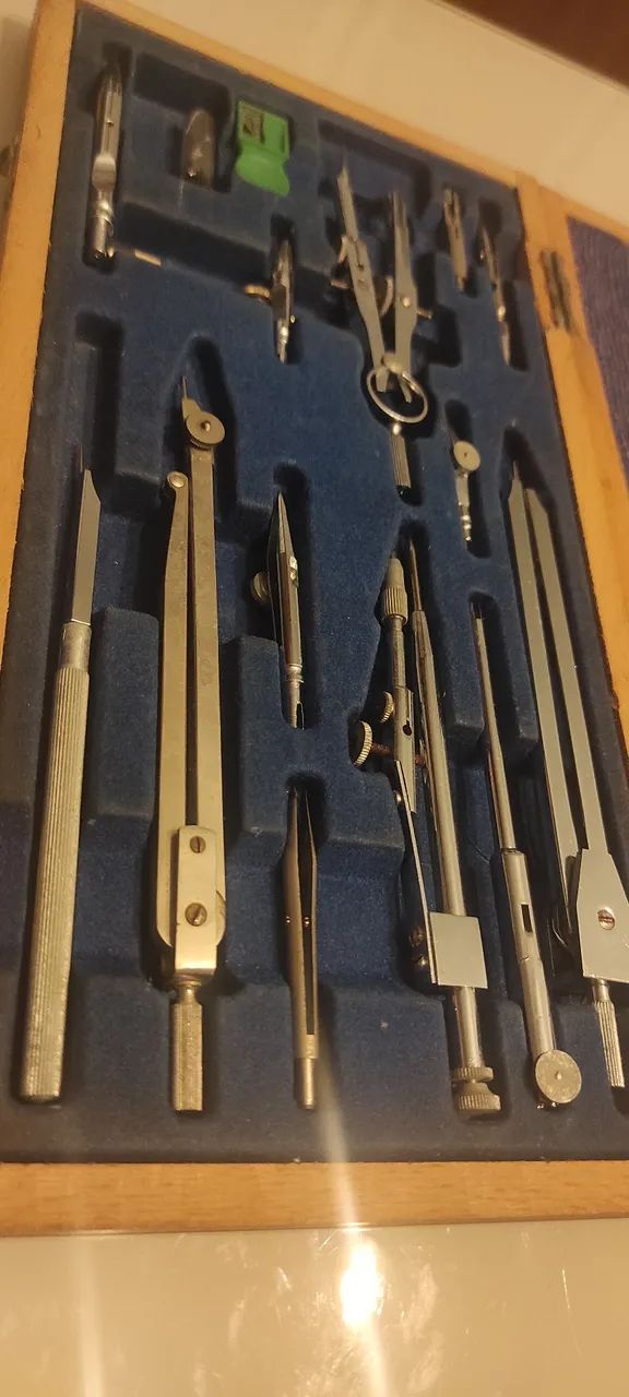 Estojo vintage de compassos profissional - Foto 4