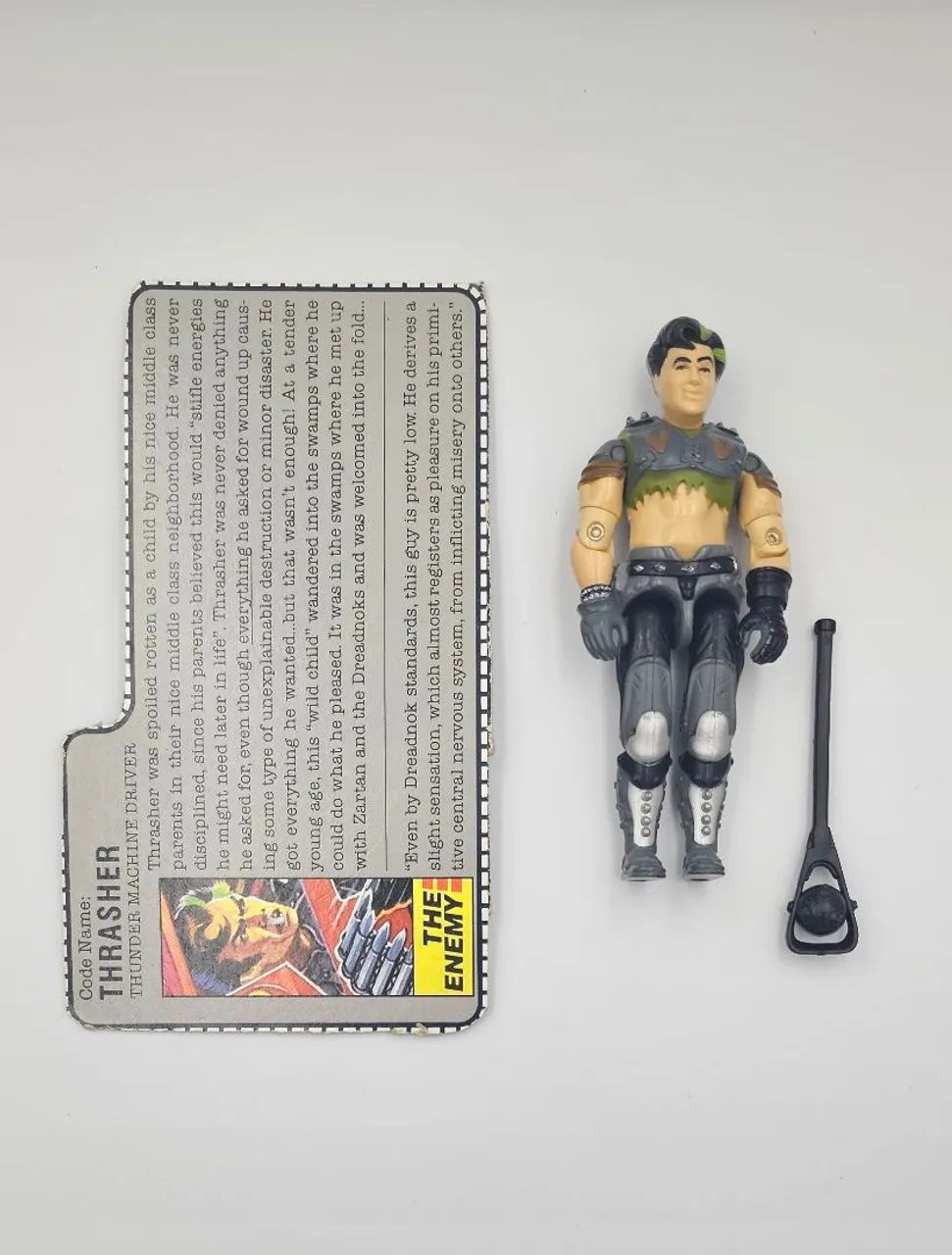 GI JOE COBRA TRASHER 1986 COM FILECARD