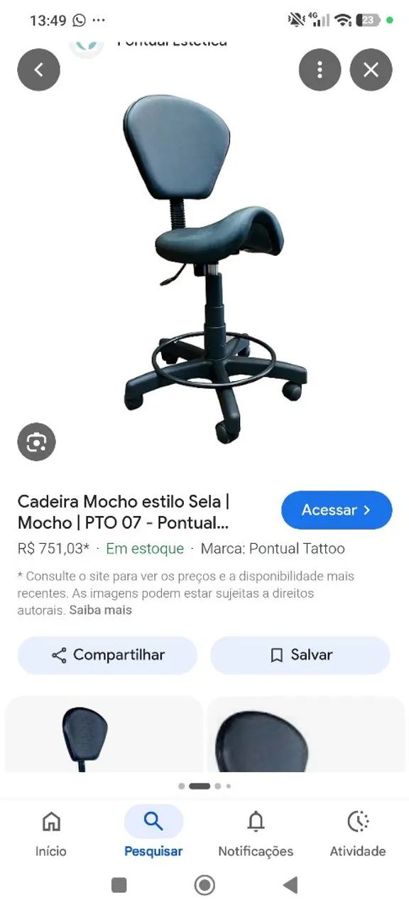 Cadeira Mocho Sela  - Foto 2